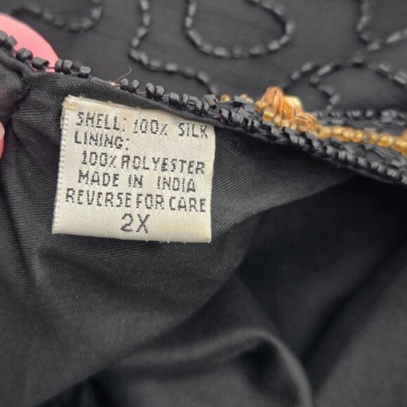 Vintage dazzling, 80's Hand-beaded masterpiece by Laurence Kazar New York! 2X - Picture 10 of 11